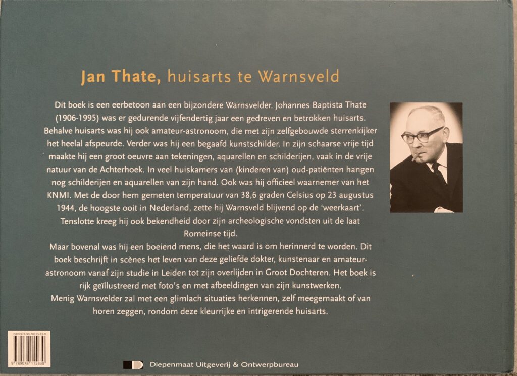 Achterkant boek Jan Thate